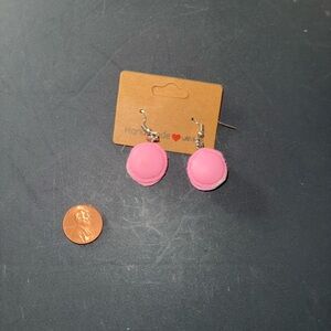 NEW Pink Macaron Handmade Earrings